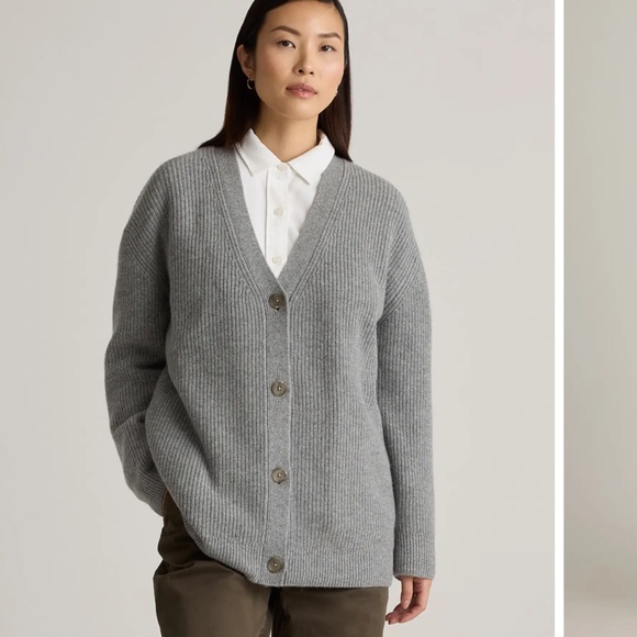 Quince Sweaters - Quince Mongolian Cashmere Oversized Boyfriend Cardigan Sweater